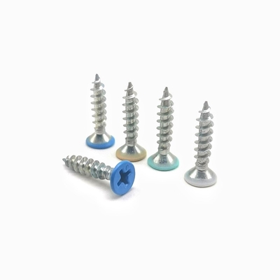 Countersunk Cross Self Tapping Screw Zindywidualizowany kolor Farby Głowa płaska
