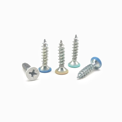 Countersunk Cross Self Tapping Screw Zindywidualizowany kolor Farby Głowa płaska