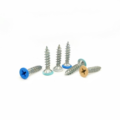 Countersunk Head Cross Self-Tapping Screws z płaską głową z kolorową farbą