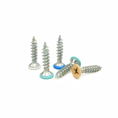 Countersunk Head Cross Self-Tapping Screws z płaską głową z kolorową farbą