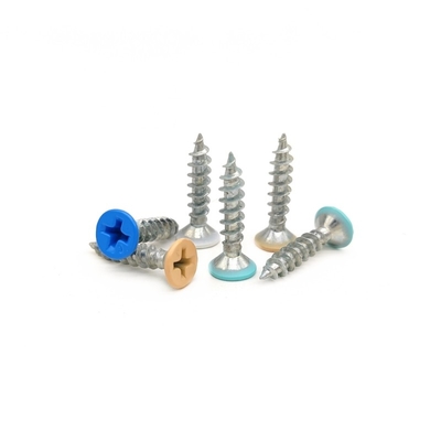 Countersunk Head Cross Self-Tapping Screws z płaską głową z kolorową farbą