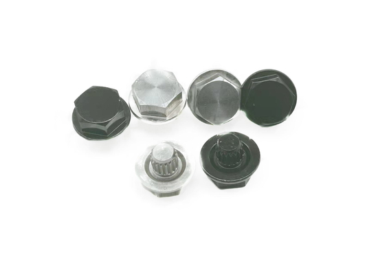 Czarne śruby piasty koła do elektroforezy ze stopu aluminium M6x1.0 6.8mm wysokość łba