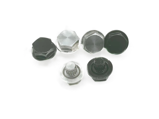 Czarne śruby piasty koła do elektroforezy ze stopu aluminium M6x1.0 6.8mm wysokość łba
