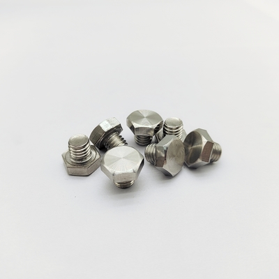 Śruby do kół M8 chromowane, długość 12,3 mm, łeb sześciokątny 13 mm, stal nierdzewna