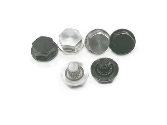 Czarne śruby piasty koła do elektroforezy ze stopu aluminium M6x1.0 6.8mm wysokość łba